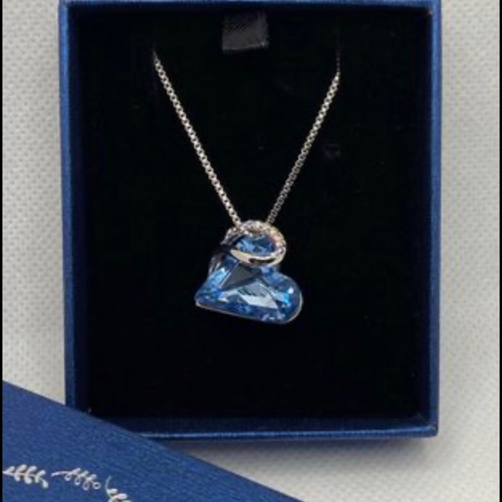 Infinity Love Heart Pendant Necklace Birthstone Crystal Jewelry Gifts